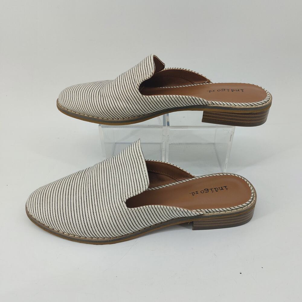 Indigo Rd. Womens Size 7.5 Hayze Mules Striped Textile Casual - Picture 7 of 10